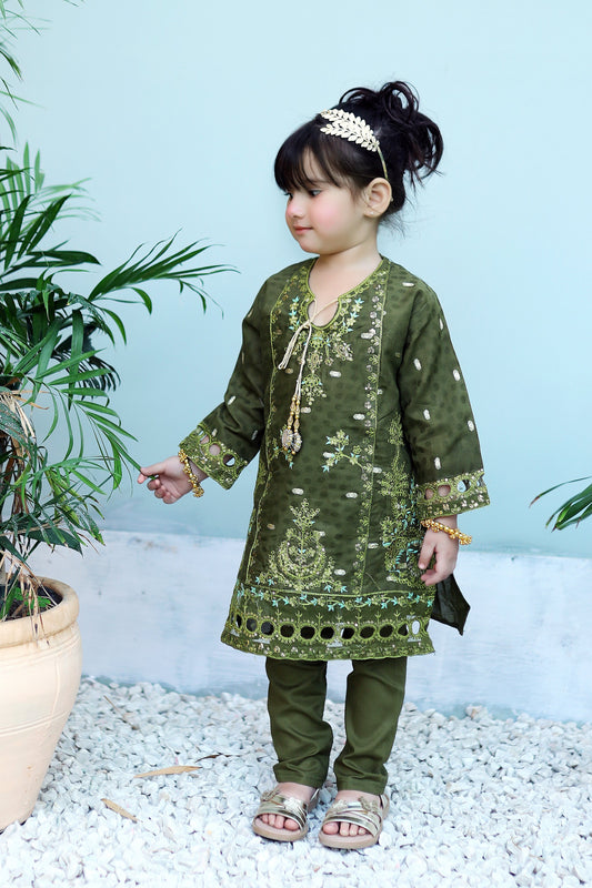 Apple Green Embroidered KST 088