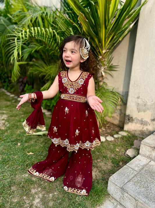 Cardinal Red Gharara -KG 022