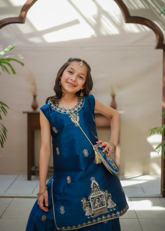 Yale Blue Leheng Choli KL 015