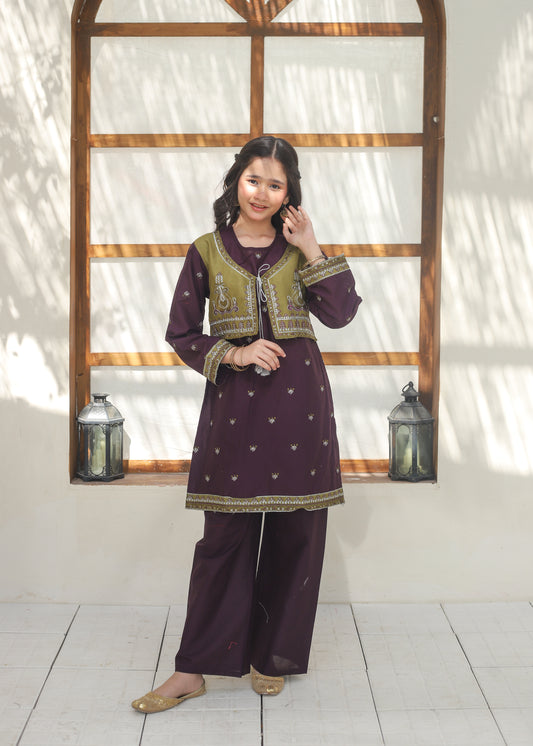 Purple Koti Style 2Pcs Suit KST 136