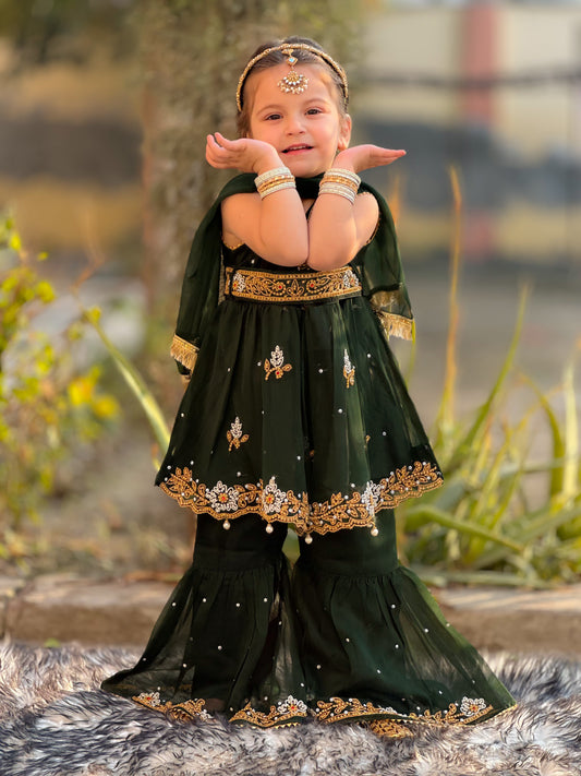 Forest Green Gharara -KG 024