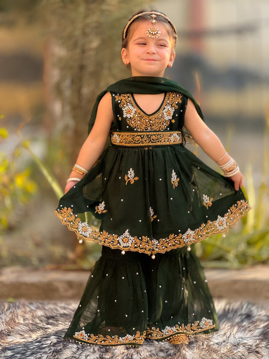 Forest Green Gharara -KG 024
