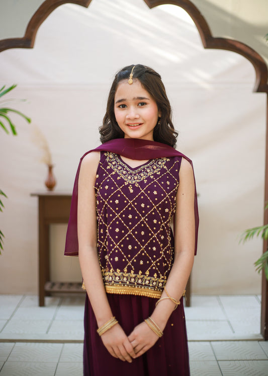 Purple Lehenga KL 022