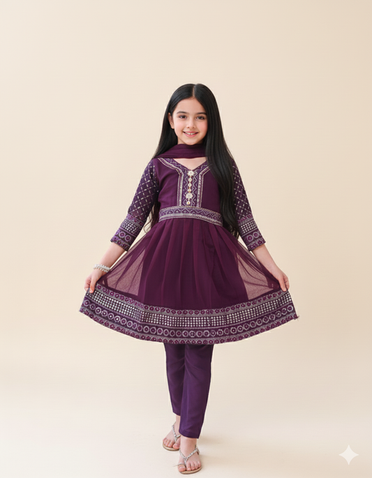 Bringle Purple Short Frok-KST 036