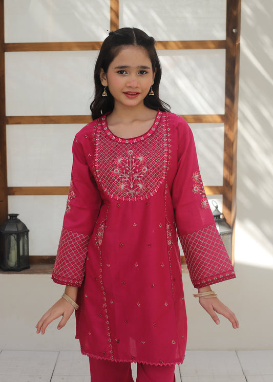Hot Pink Gharara Suit KST 140