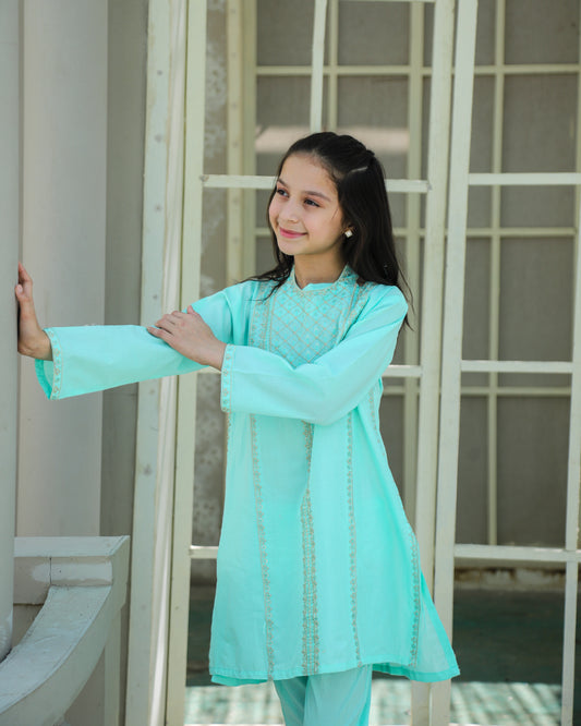 Electric Blue Kurta Set KST 186