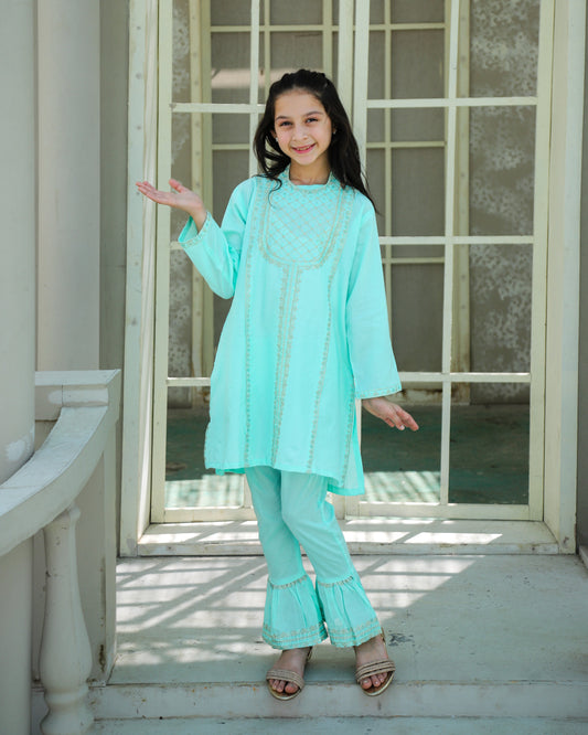 Electric Blue Kurta Set KST 186