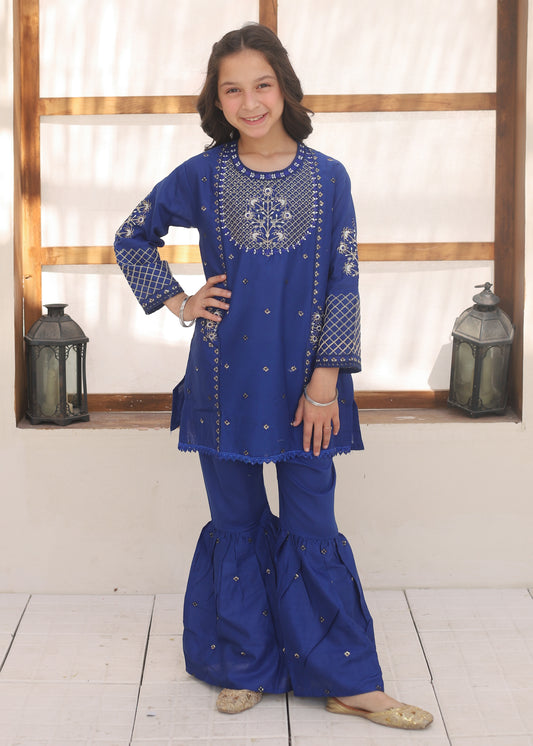Dark Blue Gharara Suit KST 141