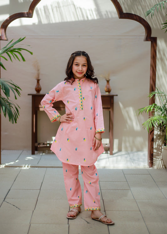 Pink Sherbert Frock & Straight Trouser KST 161