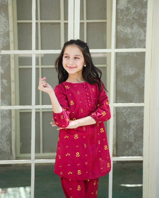 Raspberry Pink Kurta Set KST 189
