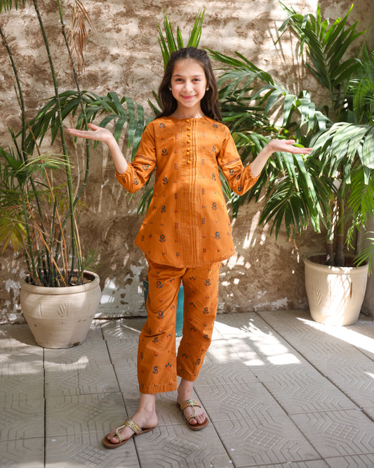 Pumpkin Orange Kurta Set KST 191