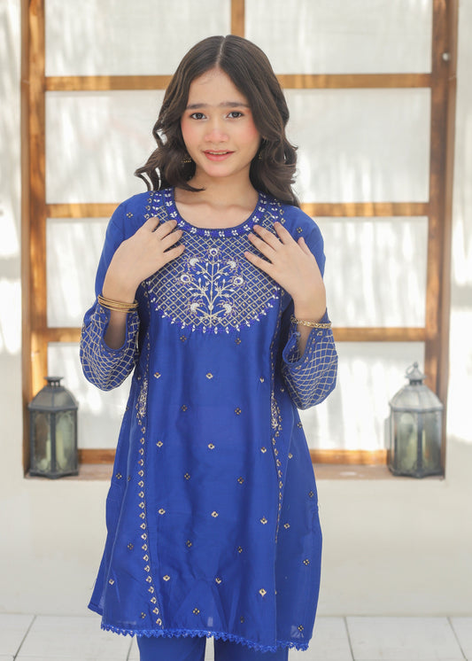 Dark Blue Gharara Suit KST 141