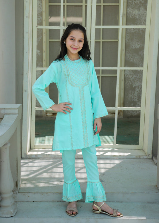 Electric Blue Kurta Set KST 186