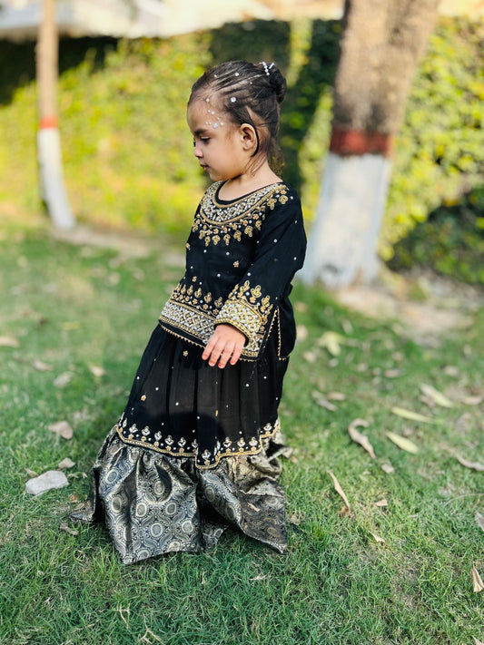 Carbon Black Lehenga KL 011