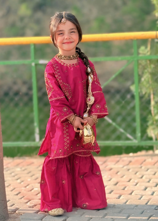 Deep Pink Gharara Suit KST 144