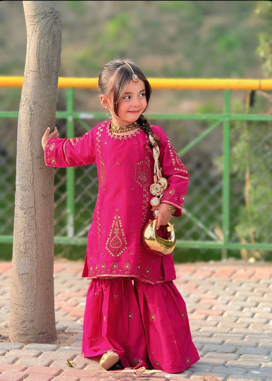 Deep Pink Gharara Suit KST 144
