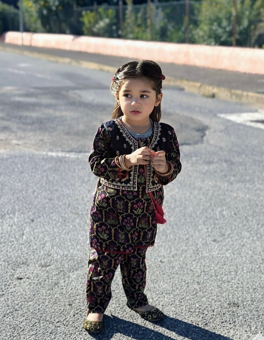 Black Koti Style 2pcs Suit-KST 056