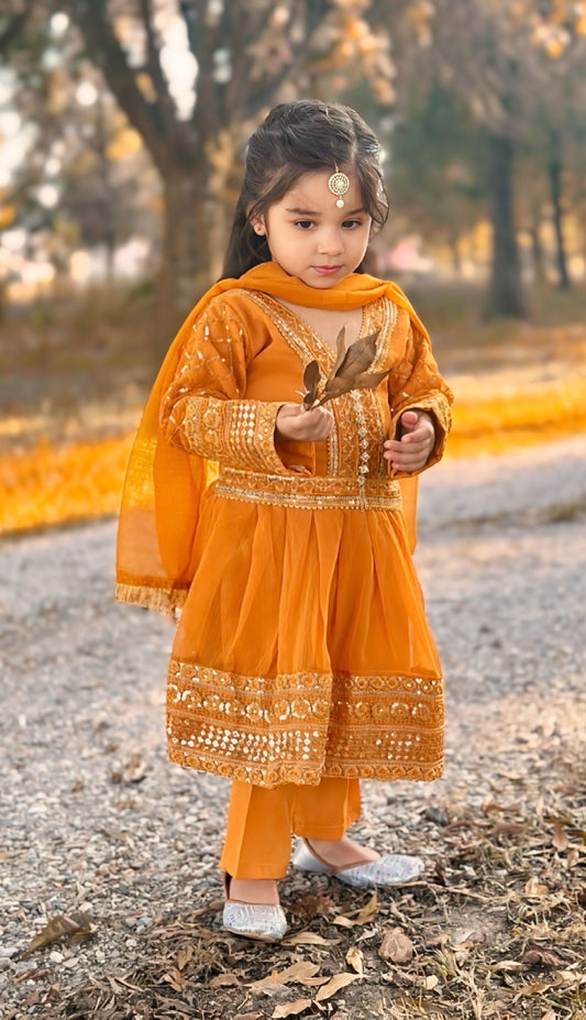 Mustard Short Frock-KST 037