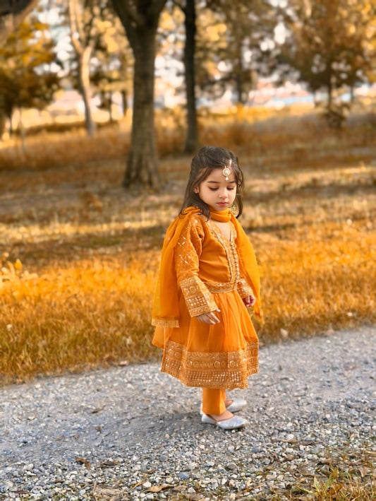 Mustard Short Frock-KST 037