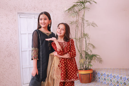 Tomato Red 3Pcs Suit-KST 039