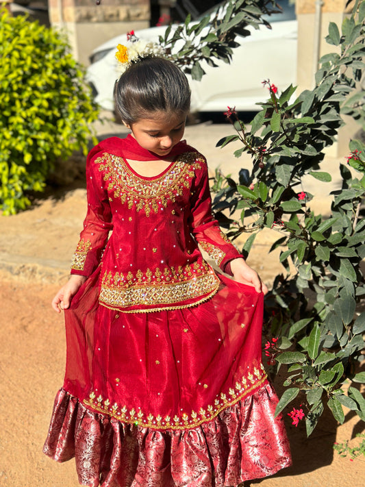 Maroon Lehnga-KL 006