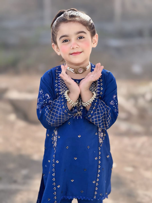 Dark Blue Gharara Suit KST 141