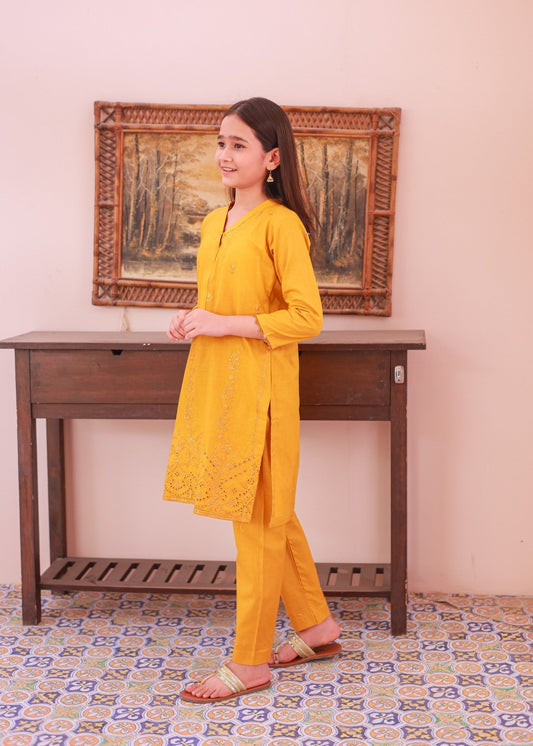 Mustard 2pcs Suit-KST 033