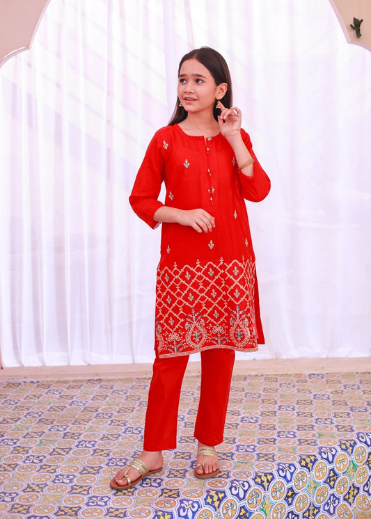 Scarlet Red 2pcs Suit-KST 035