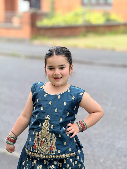 Teal Lehenga Choli-KL002