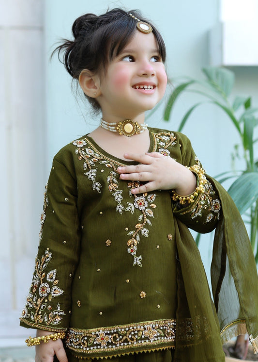 Olive Green Lehenga KL 010