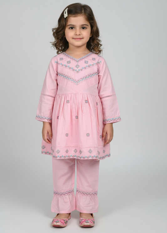 Baby Pink Short Frock KST 103