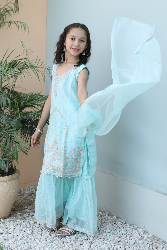 Ice Blue Gharara-KG 011