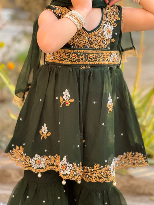 Forest Green Gharara -KG 024