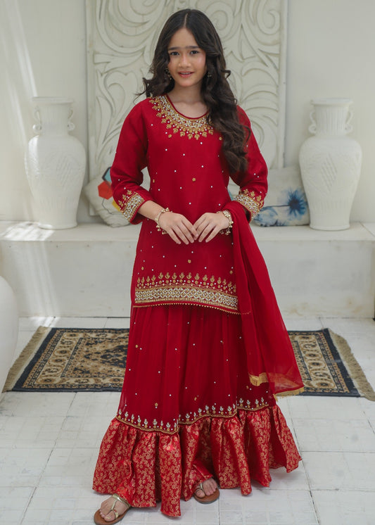 Burnt Red Lehenga KL 028