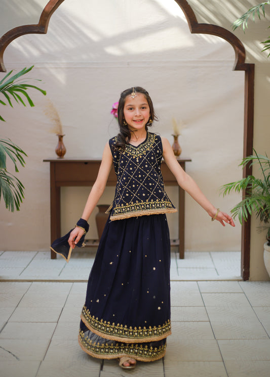 Midnight Blue Lehenga KL 019