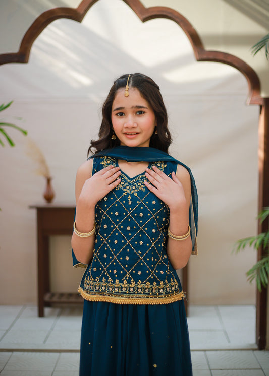 Ocean Blue Lehenga KL 021