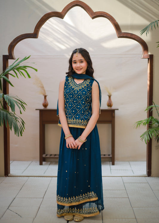 Ocean Blue Lehenga KL 021