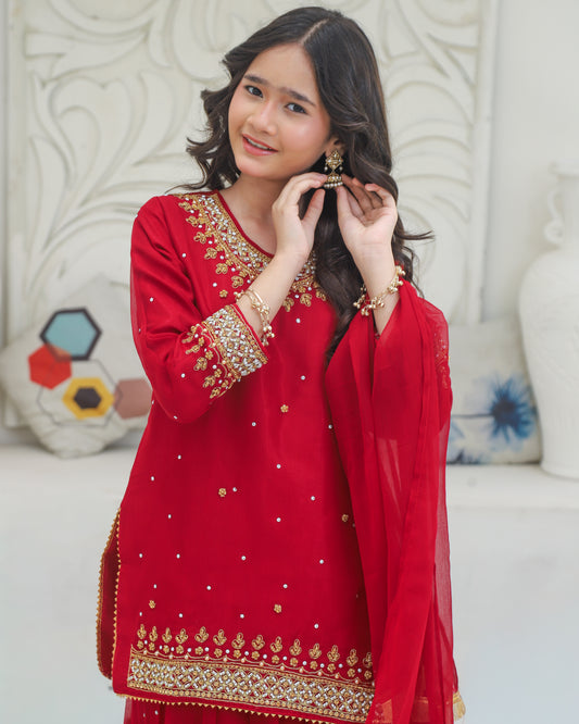 Burnt Red Lehenga KL 028
