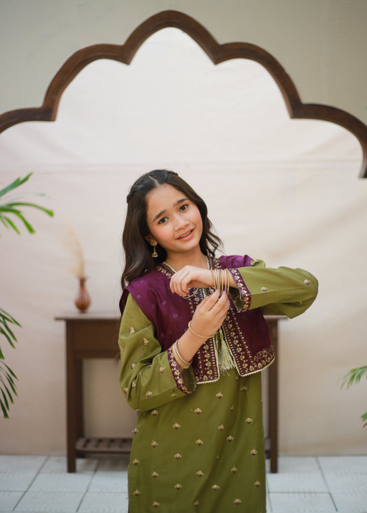 Purple Koti Style & Straight Trouser KST 165