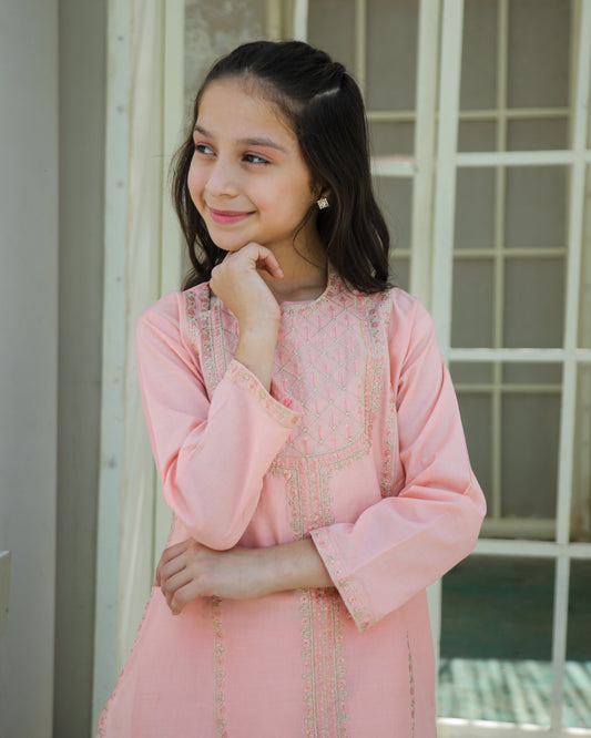 Cherry Blossom Pink Kurta Set KST 185