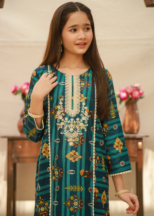 Sea Green 2pcs Gharara Set KST 151