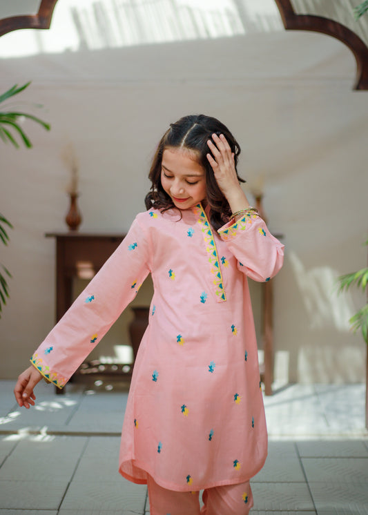 Pink Sherbert Frock & Straight Trouser KST 161