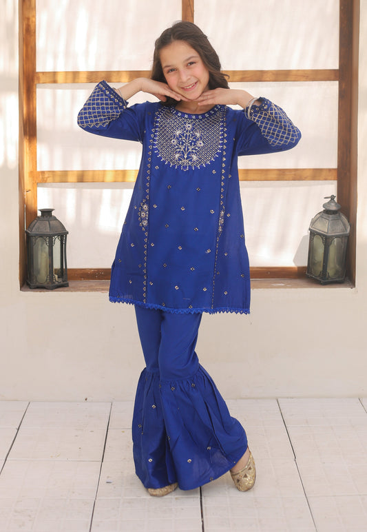 Dark Blue Gharara Suit KST 141