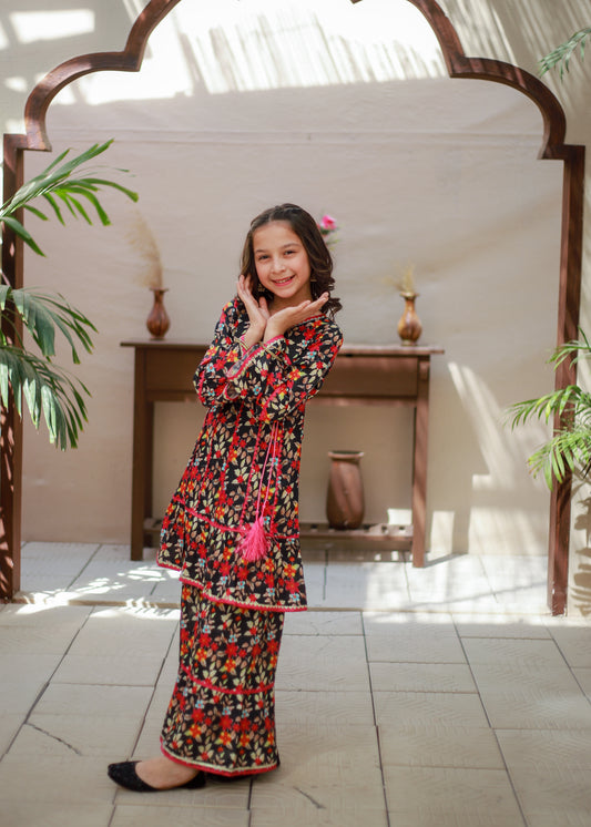 Raven Black Kurti & Gharara KST 173