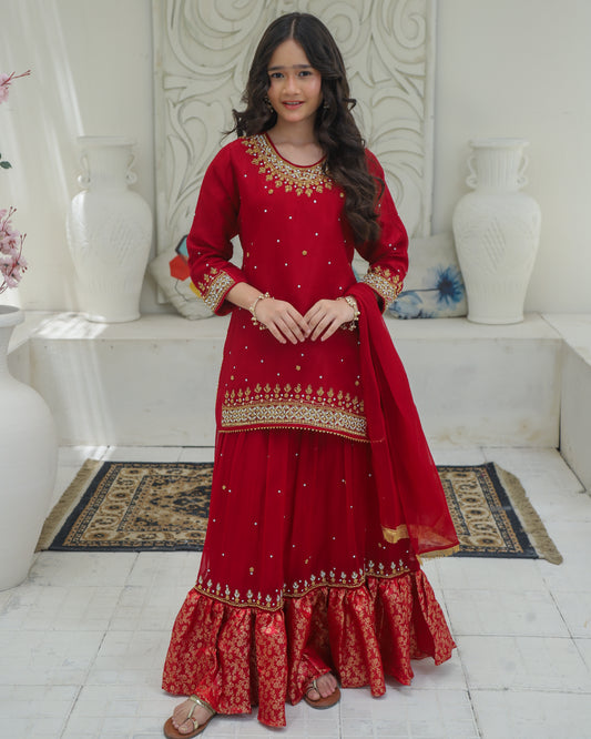 Burnt Red Lehenga KL 028