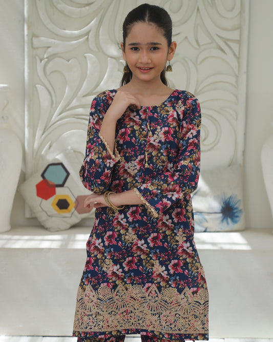 Blue 2Pcs Co Ord Set KST 198