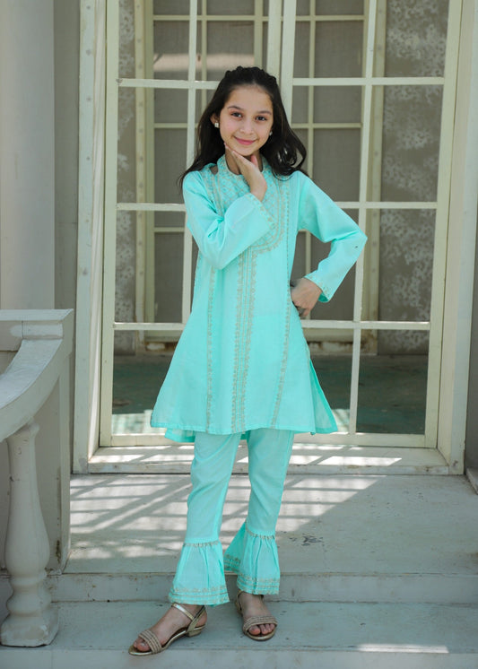 Electric Blue Kurta Set KST 186