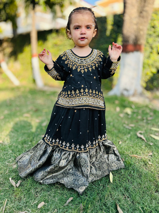 Carbon Black Lehenga KL 011