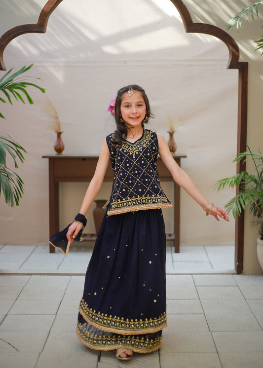 Midnight Blue Lehenga KL 019