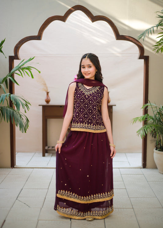 Purple Lehenga KL 022